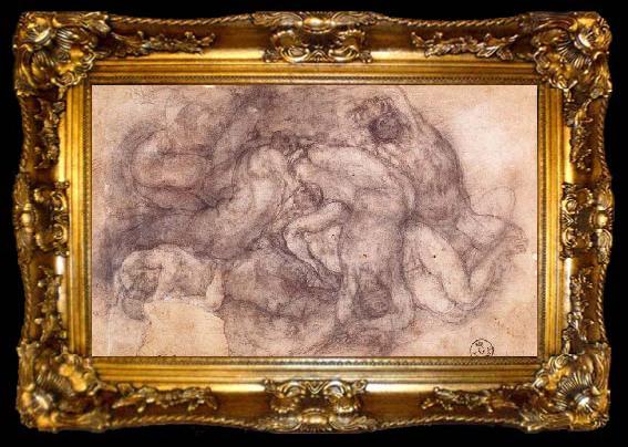 framed  Pontormo, Jacopo Group of the Dead, ta009-2